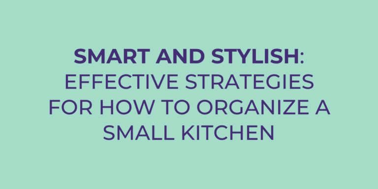 how to organize a small kitchen